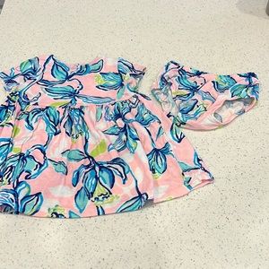 Lily Pulitzer 12-18 months pink dress worn once with bloomers